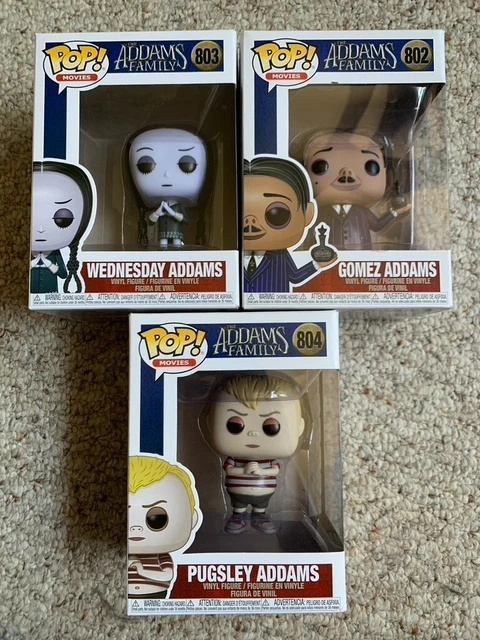 Funko Pop Addams Family Lot of 3 Wednesday Gomez Pugsley Animated VAULTED