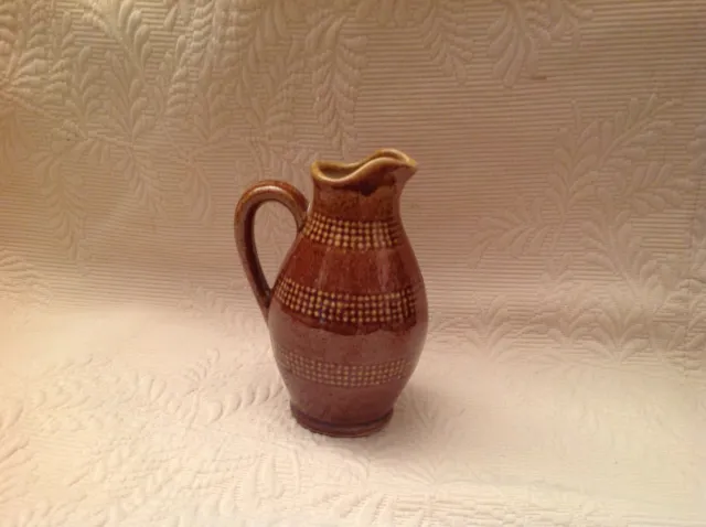 Poterie Renault Stoneware French Striped Small Pitcher / Creamer