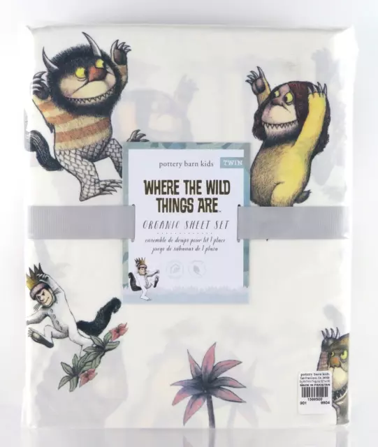 Pottery Barn Kids Where The Wild Things Are Organic Twin Sheet Set