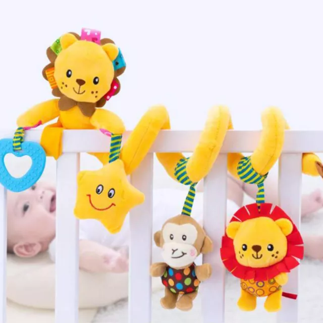 Baby Stroller Hanging Toy Appeasing Infant Spiral Activity Rattle Plush Toy Hot