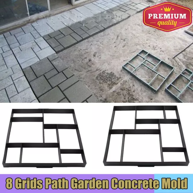 Driveway Paving Brick Patio Concrete Slabs Path Garden Walk Maker Slab Mould