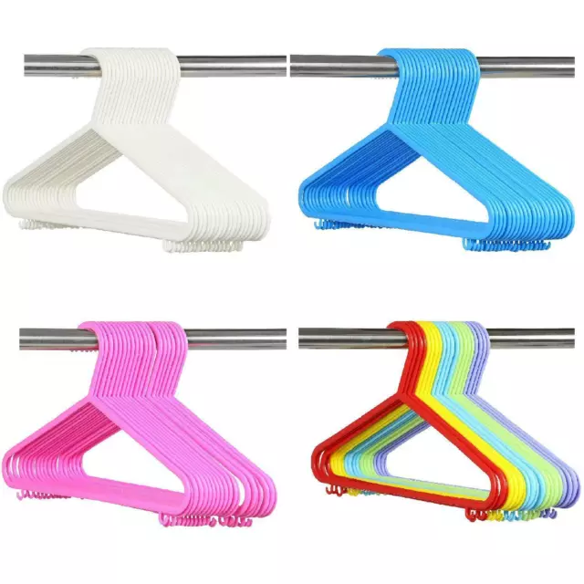 10 Pack Children's Hanger Plastic Tubular Kids Hangers Non Slip Clothes  Hanger Multicolour For Kids Babies