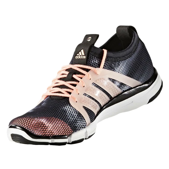 ADIDAS WOMENS CORE Grace Trainers Running Shoes Black Orange