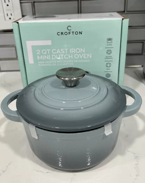 CROFTON 4 Cast Iron Mini Dutch Oven with Lid and Handles 8oz LOT OF 4