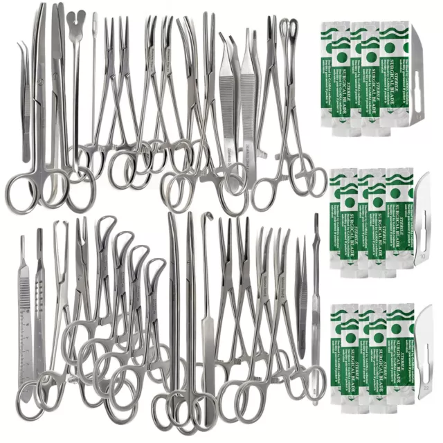 90 Pcs Canine+Feline Spay Pack Veterinary Surgical Instruments