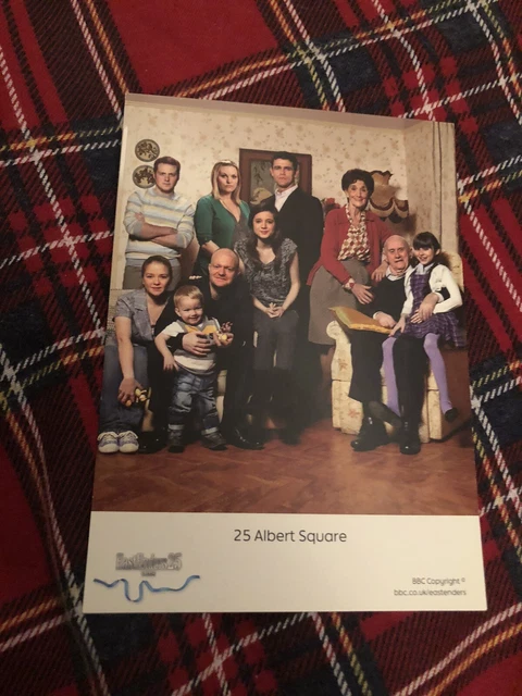 EASTENDERS - 25 ALBERT SQUARE - 25th ANNIVERSARY RARE UNSIGNED BBC CAST CARD