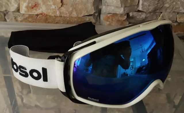 Lunette Masque Loubsol Chrono Ski Ecran Iridium Bleu Blanc Double Lens Antifog