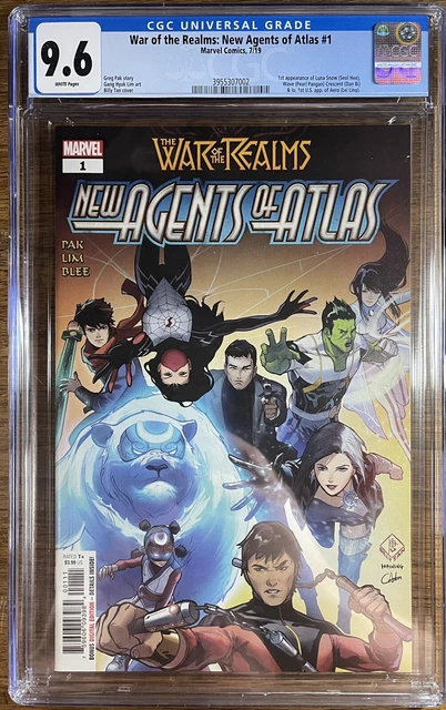 War of the Realms: New Agents of Atlas #1 CGC 9.6 1st app Luna Snow, Wave, Aero