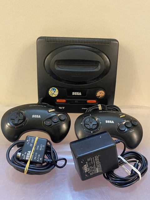 Sega Mega Drive II Console - Black - 2 Controllers - Video Game Sonic 2