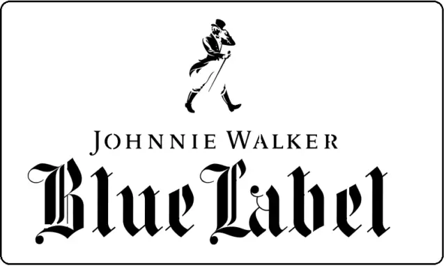 Aerógrafo Johnnie Walker Etiqueta Azul Whisky Logotipo, Pintura, Plantilla Plantilla 2