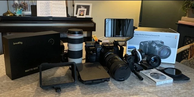 black magic 6k pocket cinema camera Bundle, Camera, Lenses, Batteries, ScreenEtc