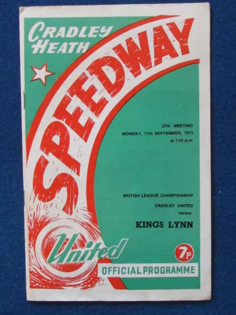 Terry Betts & Eddie Reeves HAND SIGNED Cradley v Kings Lynn Speedway Programme