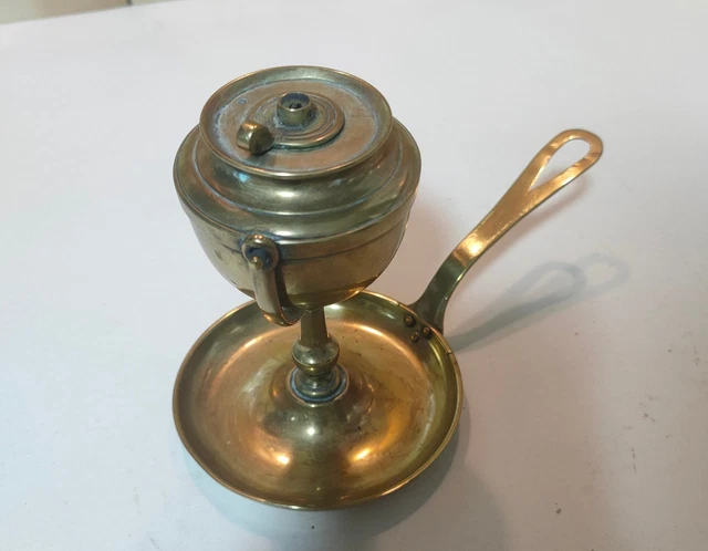 ANCIENNE LAMPE À essence/huile, en Cuivre et Laiton EUR 15,00 - FR
