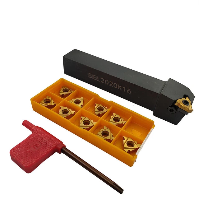 1× SEL 2020K16 20mm CNC Lathe Internal Threading Turning Tool + 10Pcs 16IR AG60