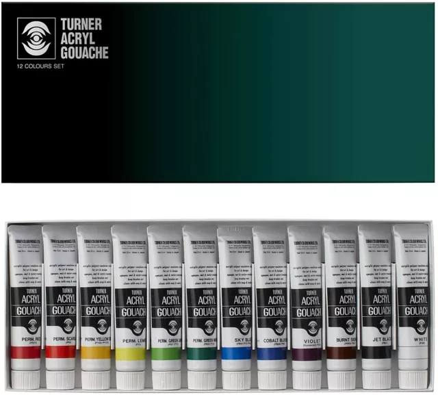 Turner Acrylic Paint Set Artist Acryl Gouache - Super Concentrated Vibrant