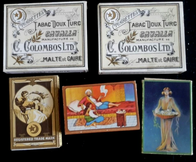 Lot anciens paquets de cigarettes, vides, Malte