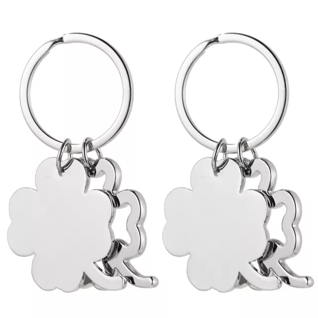 2 Pcs Porte-clés Fortune Trousseau De Nouveauté Pendentif Coeur Forme