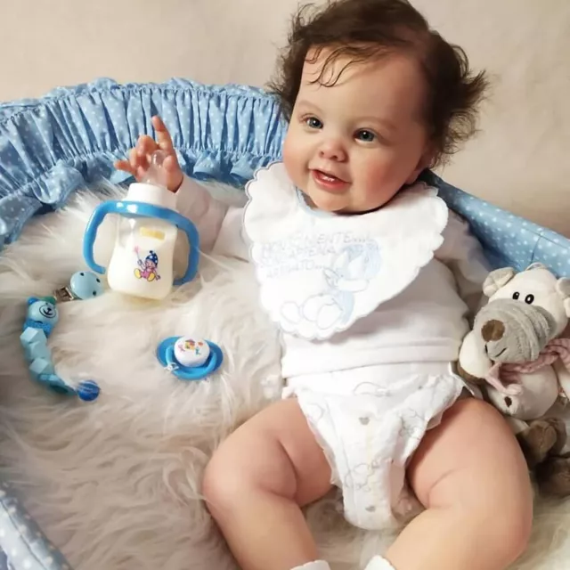 Newborn Reborn Dolls Full Body Silicone Cloth Body Baby Realistic Kids Gift