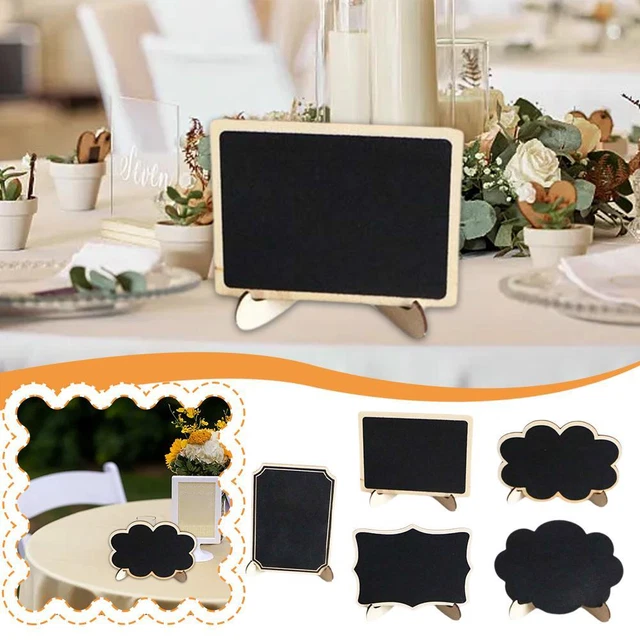 MINI TABLEAU NOIR pour Menu, support de tableau noir en forme de L