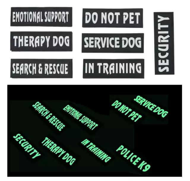 BADGE Patches for Service DOG PET Harness Vest Collars SECURITY PATCH Stickers