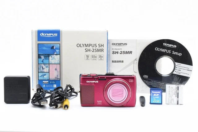 NEAR MINT IN Box] Olympus SH-25MR Red 16.0MP Digital Camera