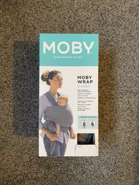 Moby Wrap for Babies Classic Wrap 8-33lbs  Colour Charcoal Toddler Carrier sling