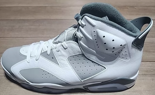 Nike Air Jordan 6 VI Retro Men's White/Medium Grey-Cool Grey CT8529-100 Size 18