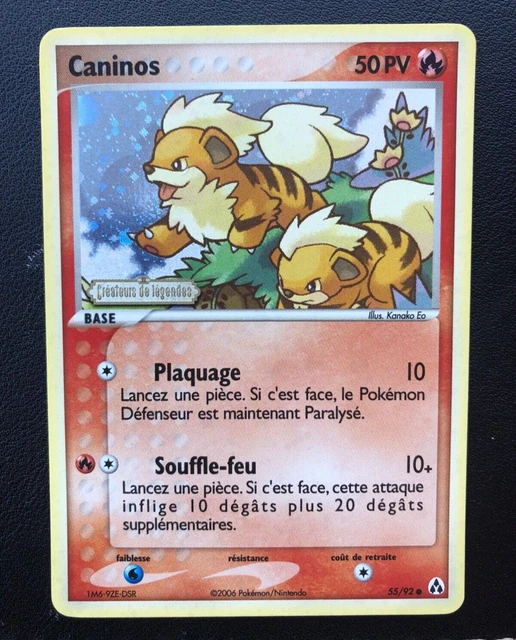 CARTE POKEMON Caninos 55/92 Ex Createurs