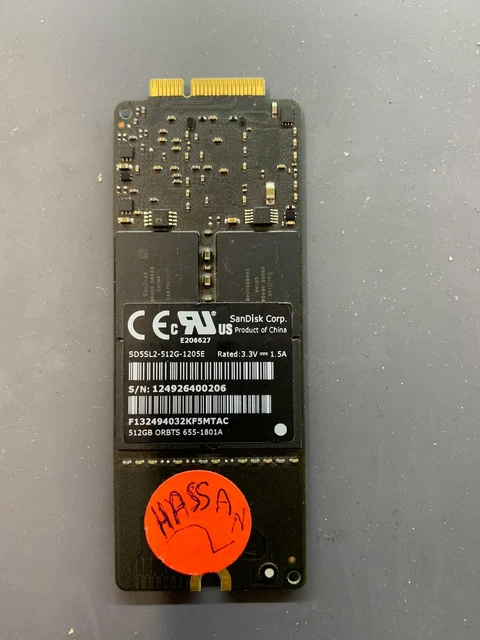  APPLE 512 gb SSD Macbook Pro Retina 15 Mac 2012 early 2013 A1398 655-1739A 