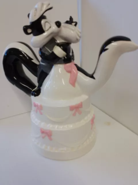 Warner Bros. Pepe Le Pew & Penelope Having Wedding Tea Character Teapot