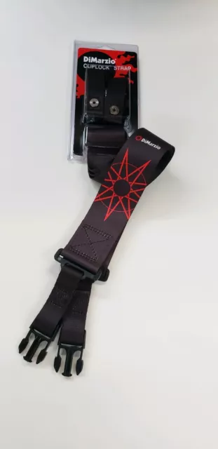 Dimarzio Jim Root Slipknot Cliplock Guitar Strap Black 2"  Wide Dd2248