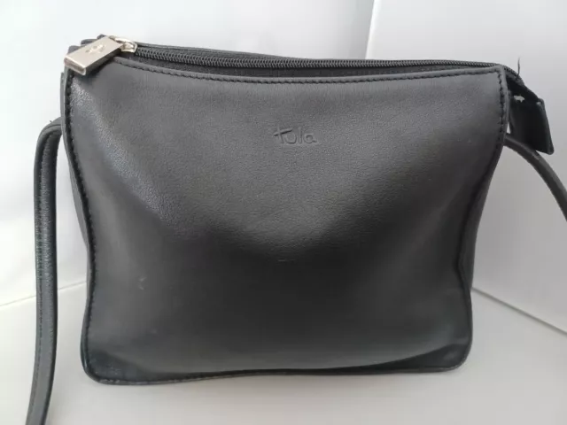 TULA BY RADLEY Black Supple Leather Small Crossbody Shoulder Bag