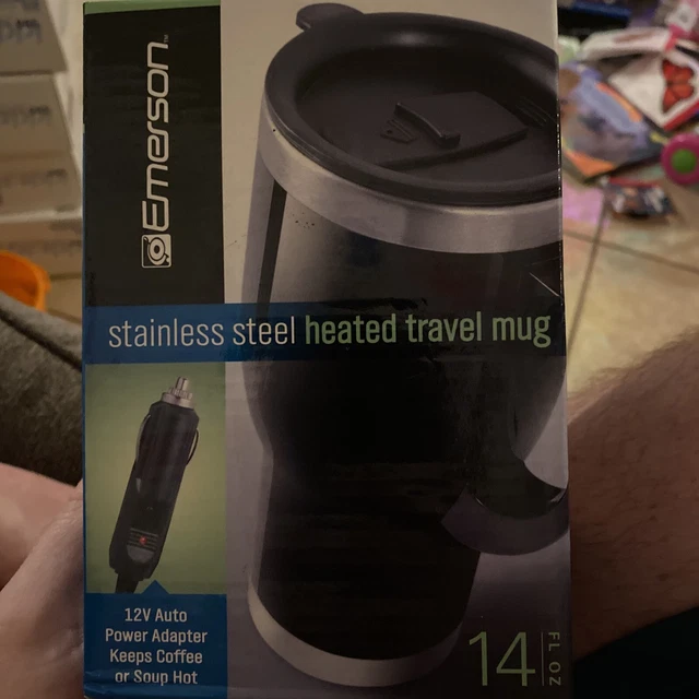 Emerson Stainless Steel Heated Travel Mug - New 14 Oz