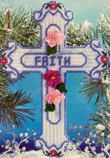 Faith Religious Cross Design Works Inc. Kit de lona de plástico #1617 nuevo en paquete-22