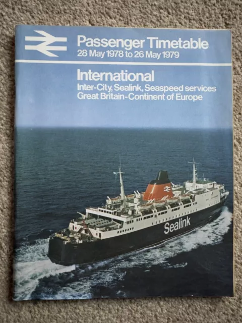 British Rail International Passenger Timetable 1978-1979 Including Map