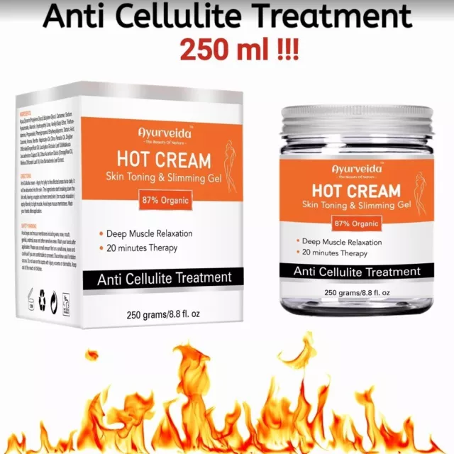 Anti Cellulite Hot Cream Slimming-Muscle Relaxation-Fat Burning Loss Weight 250g