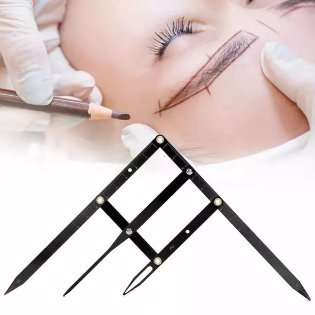 Black Measure Microblading Ruler Tattoo Shaping Stencil  Permanent Makeup