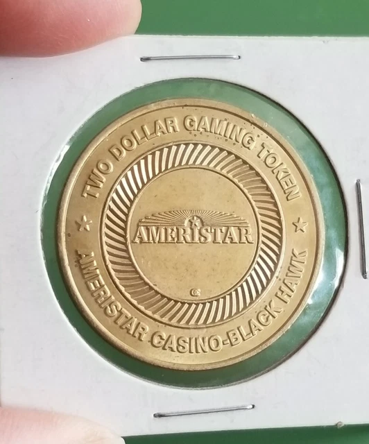 Vintage! AMERISTAR (Black Hawk) $2 Brass GAMING TOKEN