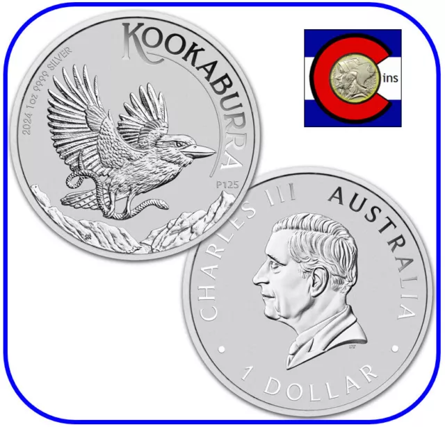 2024 Australia Kookaburra 1 oz. Silver Coin - BU direct from Perth Mint roll