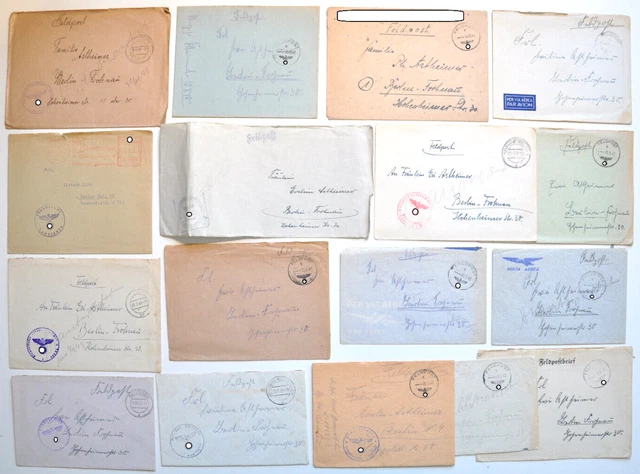 17 Feldpostbelege WK II nach Berlin, teils mit Inhalt, Hagenow u.m.  1939 - 1944