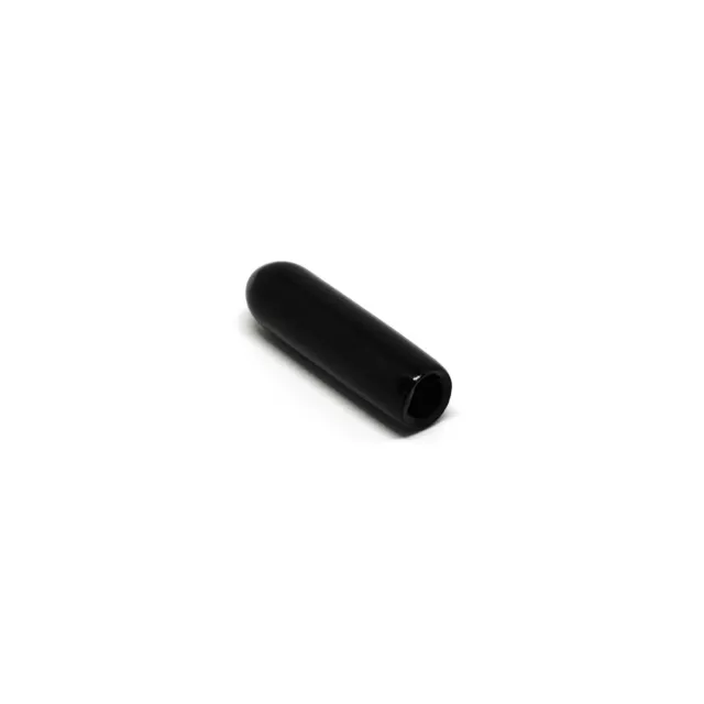 10 x Long Black Plastic / Rubber End Caps - 3mm Inner Diameter