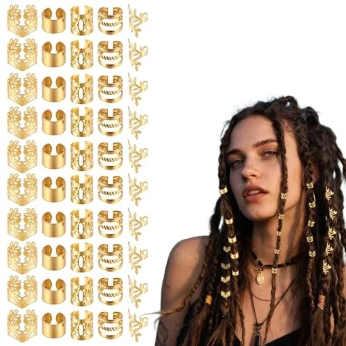 100 Perles Réglables Pour Dreadlocks Et Tresses - Déco Cheveux Colorée - Lot Complet