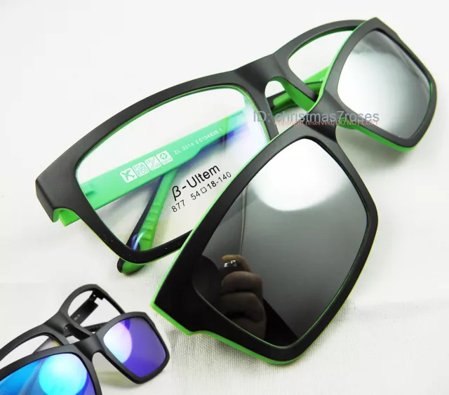 Men Eyeglass frame magnetic Clip on polarized sunglasses Ultem Super light 54-18