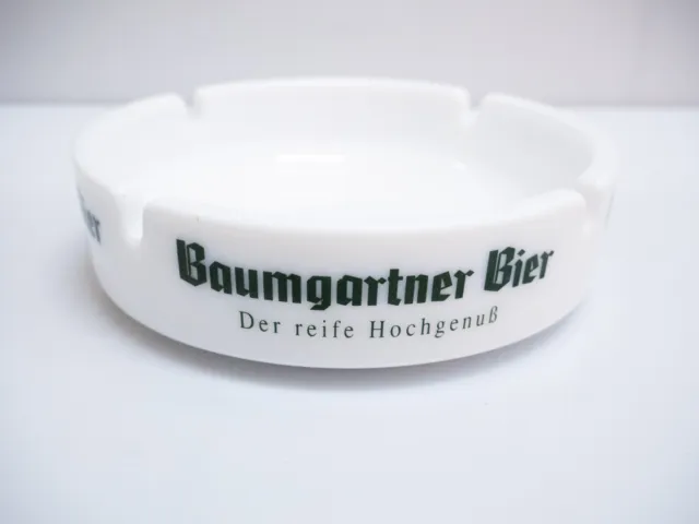 Vintage Baumgartner Bier Werbe Aschenbecher 14,5cm Werbung Brauerei Glas