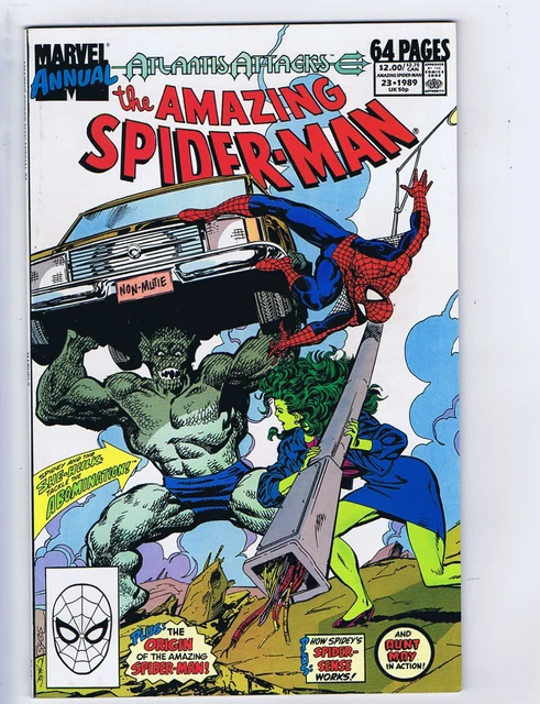 Amazing Spider-Man Annual #23 Marvel 1989 Atlantis Attacks , She-Hulk