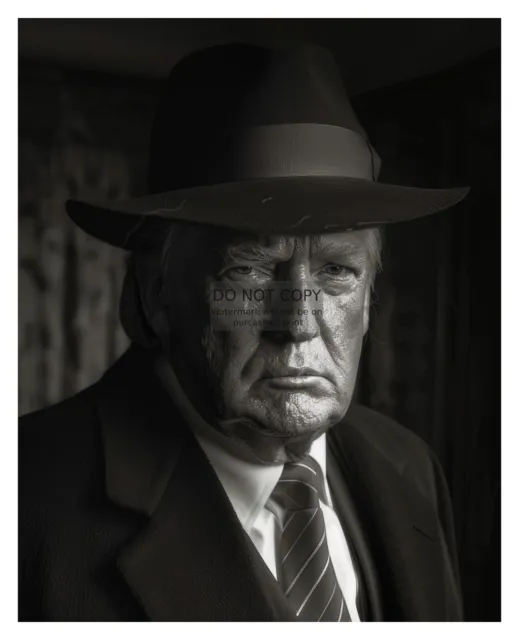 President Donald Trump As Old Time Detective 8X10 Ai Photo