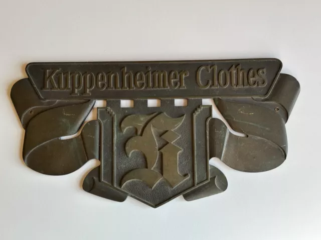 Kuppenheimer Clothing Antique RARE Vintage Advertising Ad Sign Leyendecker Metal