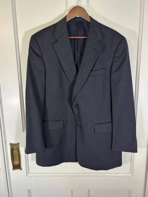 Burberry London Men’s Charcoal Gray Wool Blazer Suit Jacket Size 42R