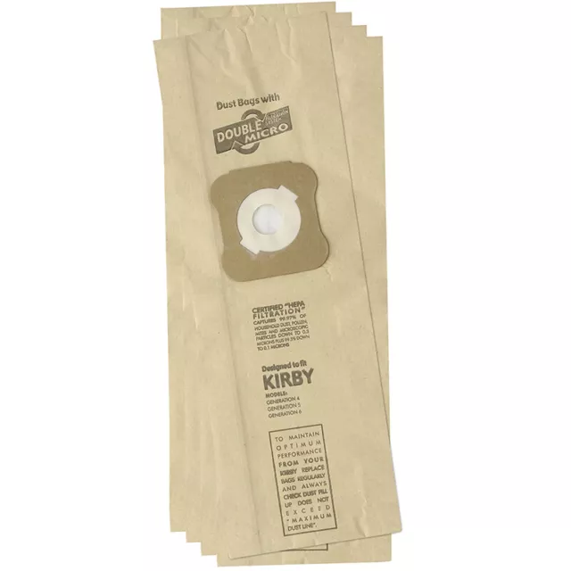 Fits Kirby Vacuum Cleaner G4 G5 G6 G7 Ultimate G Dust Hoover Paper Bags 5 Pack