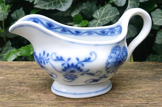 Vecchio Ernst Teichert Meissen Lattiera Crema Piccola Caraffa Blu Cipolla ~